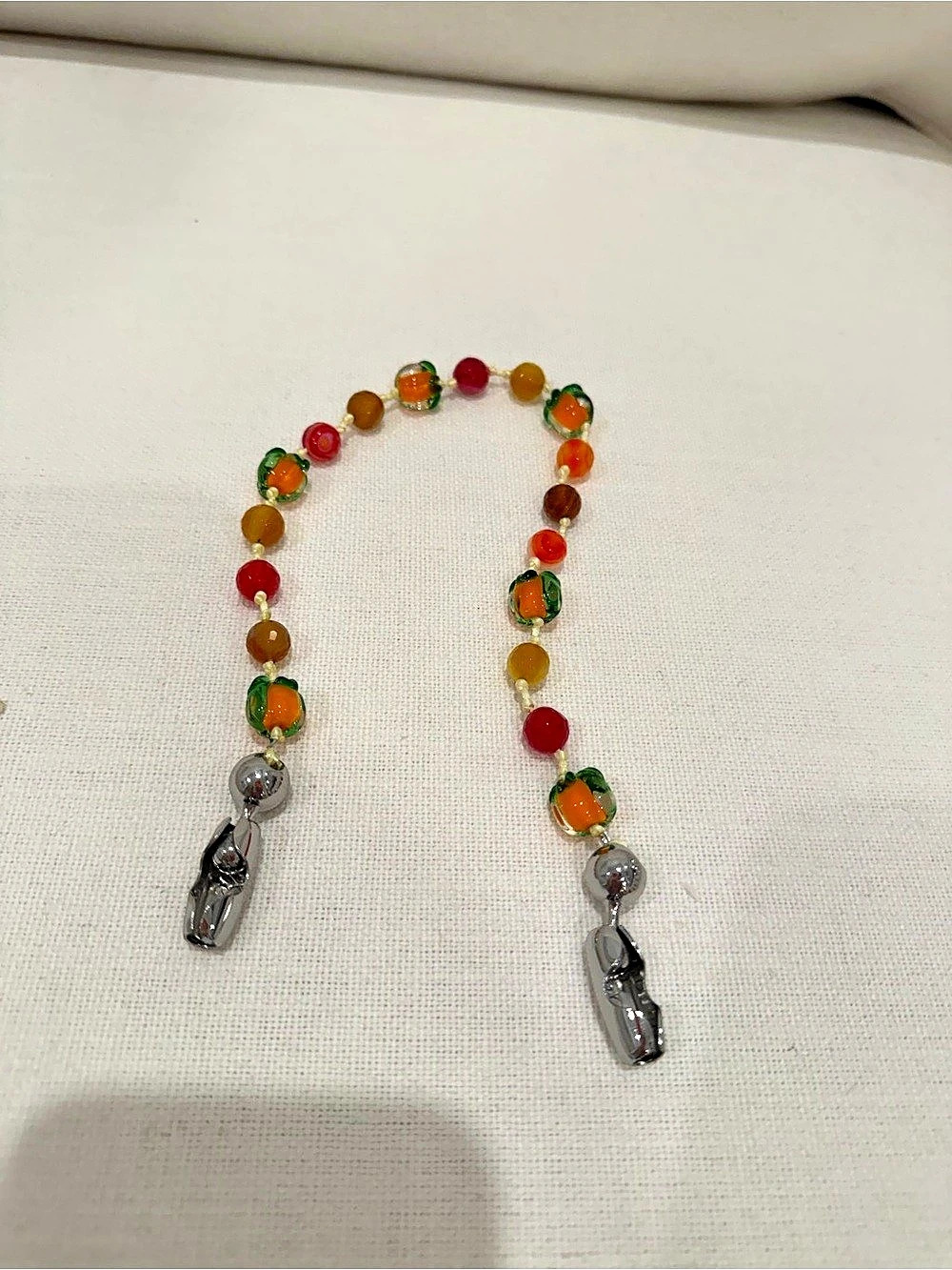 Ossa phone wristlet with fruit beads
